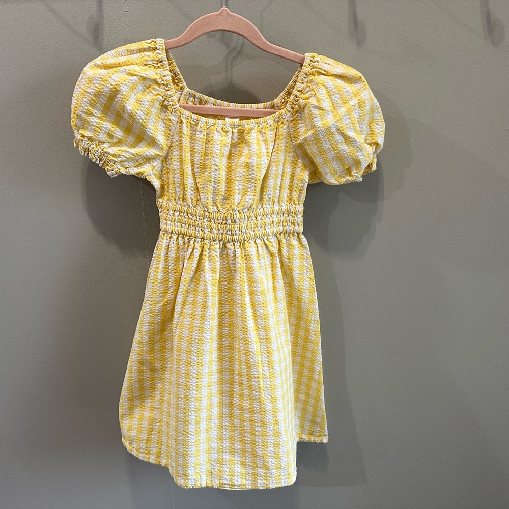 Crewcuts Yellow Smocked Puff-Sleeve Girls' Dress